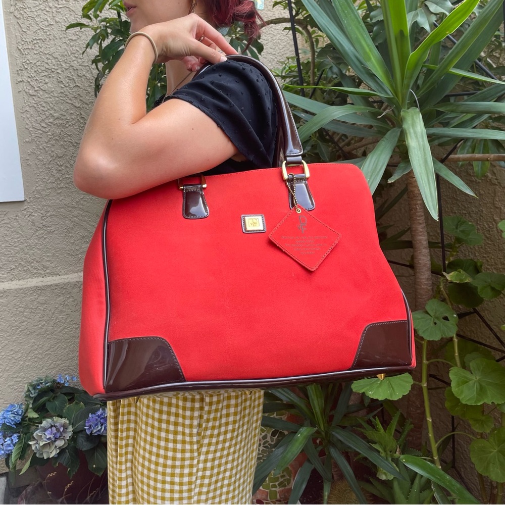 Vintage Scarlet Red DVF Super Large Handbag